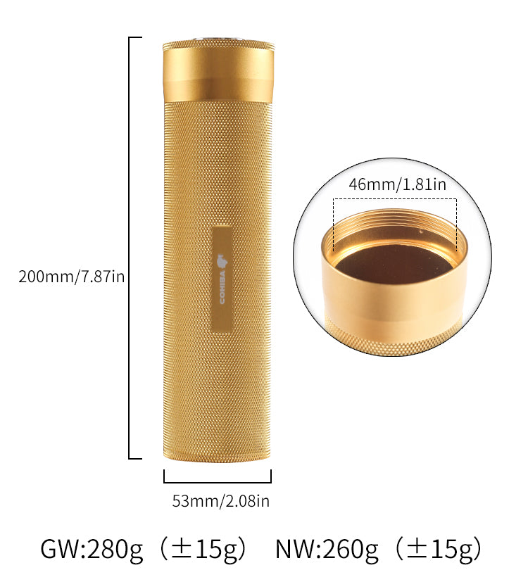 Golden Hygrometer for Humidor Facade