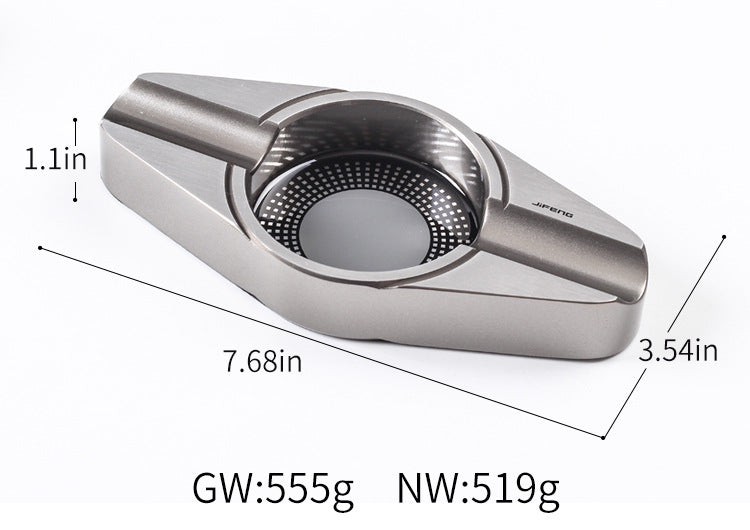 New Popular Arrival Travel Cigar Ashtray Metal Double Side Use Design  Simple Portable Ashtray Holder JF-048 - AliExpress